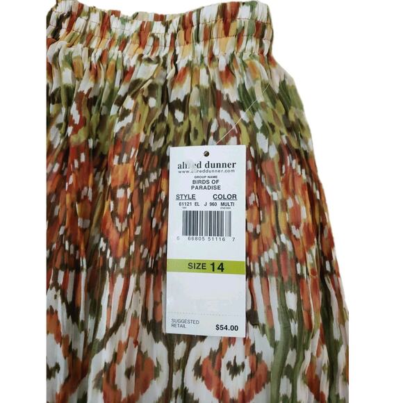 Alfred Dunner ~Woman Size 14~Multi Color Long Pleated Flare Skirt Lined NWT$54.0 - Picture 5 of 11